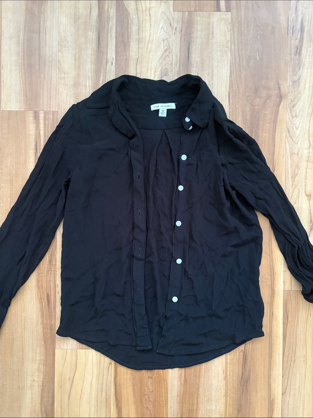 Casual Black Button-Down Shirt
